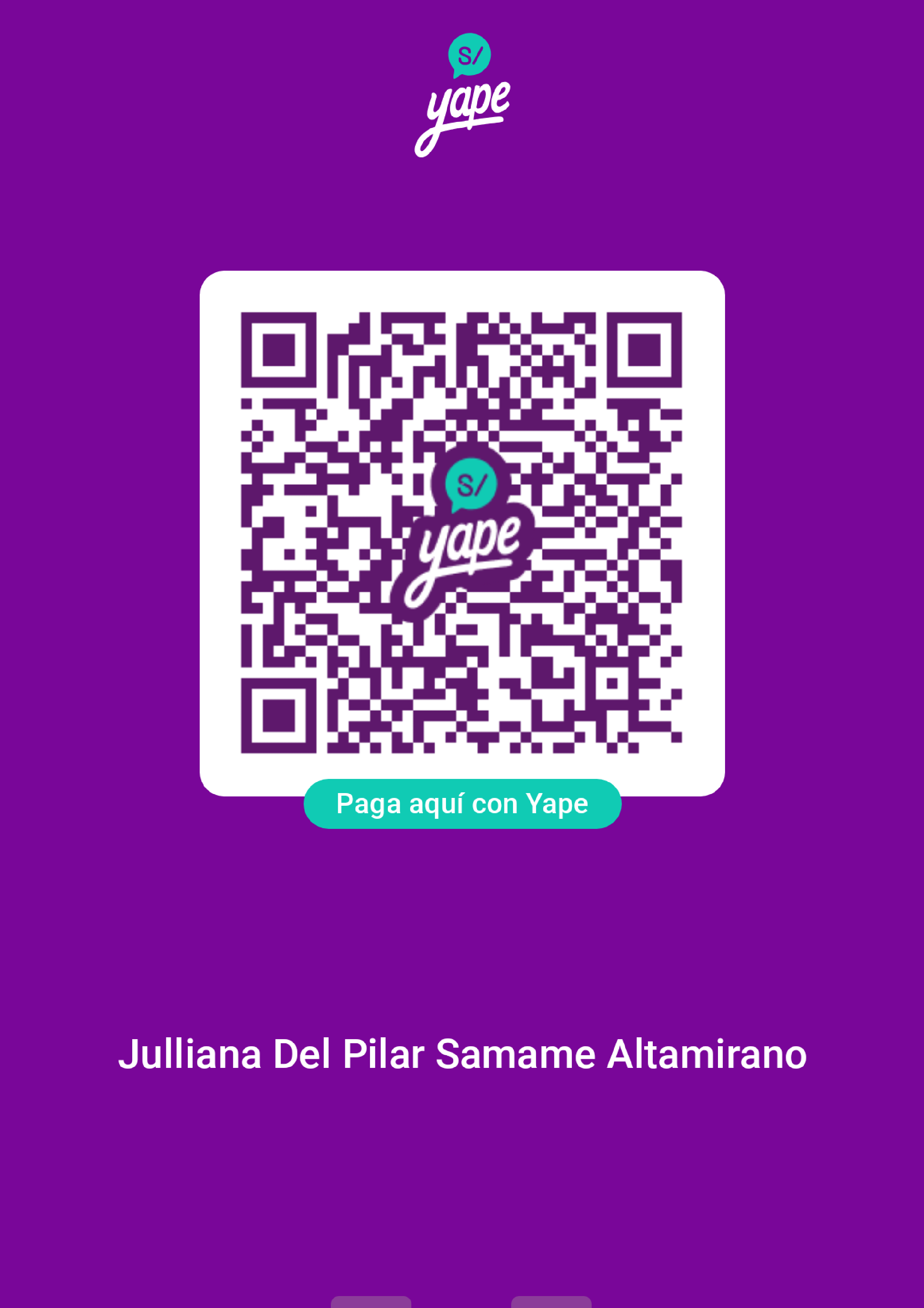 Código QR para pagar con Yape