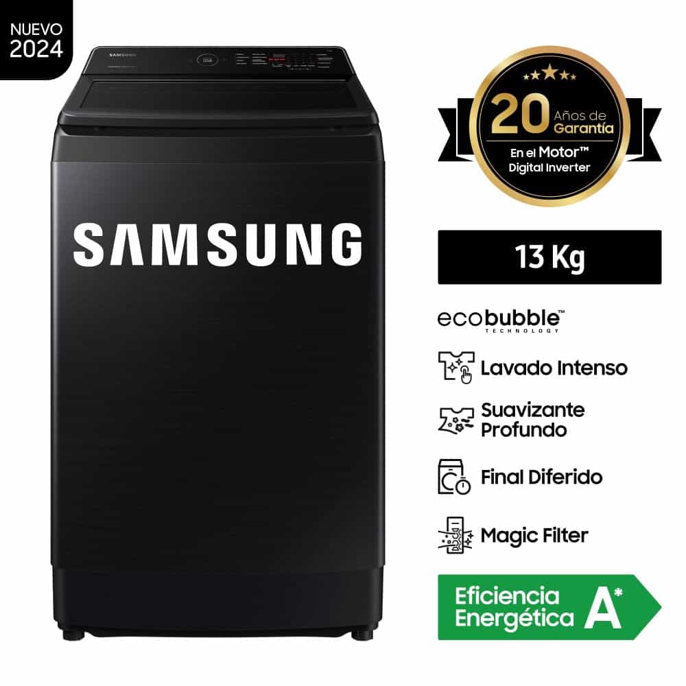 LAVADORA SAMSUNG 13 KG NEGRO